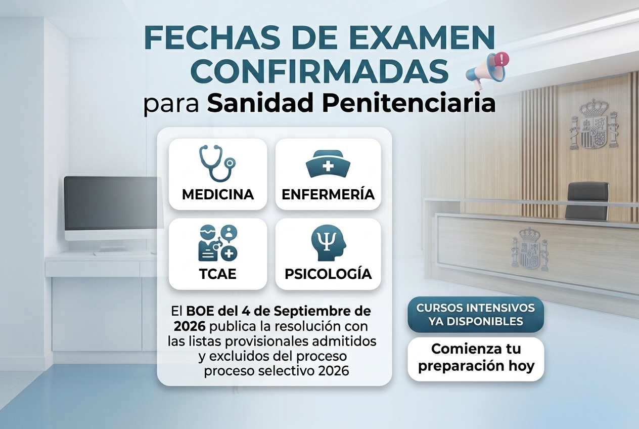 Fechas de exámenes confirmadas